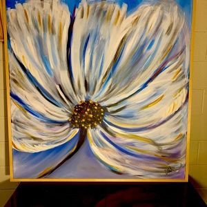“Petals in the Sunshine” original Acrylic painting on canvas -48”x48”